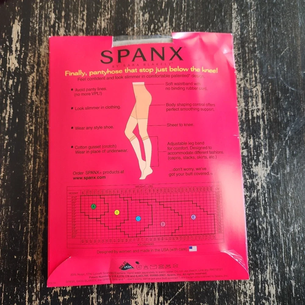Spanx‎ The Original Footless Control Top Pantyhose Size D Nude NWT